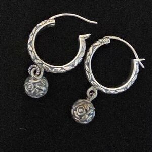Elegant Silver Hoop Earrings STERLING SILVER